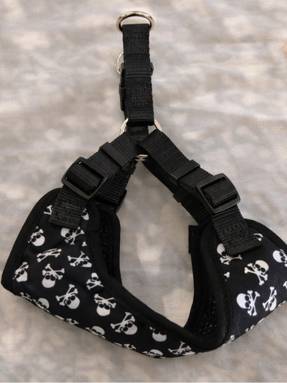Play On Dog Harness Small Skull Print Black Adjustable Pet Harness NWOT Puppy